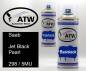 Preview: Saab, Jet Black Pearl, 298 / 5MU: 400ml Sprühdose + 400ml Klarlack - Set, von ATW Autoteile West.